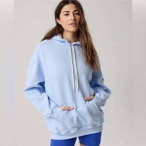 OFFLINE By Aerie Cloud Fleece Oversized Hoodie Sweatshirt in Eyelet Blue Size S
